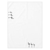 灰色ファンキーのフラミンゴの鳥柄 テーブルクロス (正面)