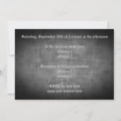 灰色ファンシーの不気味な上のゴシックカ結婚ンデラ 招待状 (裏面)