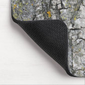 灰色フェイクのグランジ木の樹皮 マウスパッド (コーナー)