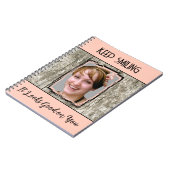 灰色フェイクの木保効果 ノートブック (左側)