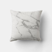 灰色フェイク大理石の銀グリッター脈 クッション (裏面)