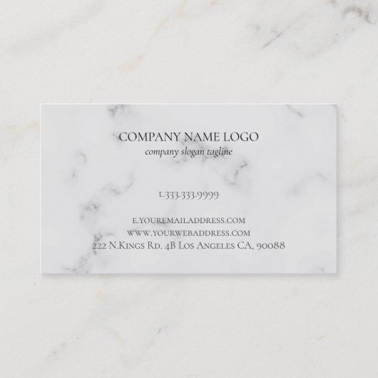 灰色フェイク大理石銀脈 名刺 (裏面)