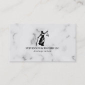 灰色フェイク大理石銀脈 名刺 (正面)