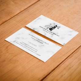 灰色フェイク大理石銀脈 名刺