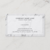 灰色フェイク大理石銀脈 名刺 (裏面)