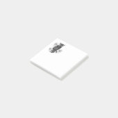 灰色フクロウ白い蘭 ポストイット (アングル)