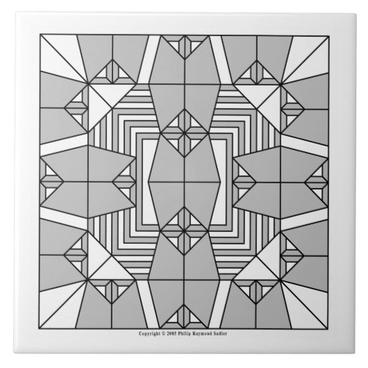 灰色フクロウ タイル (正面)