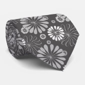 灰色フローラ ネクタイ (ロール)