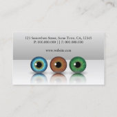 灰色プロフェッショナル眼球検眼法 名刺 (裏面)