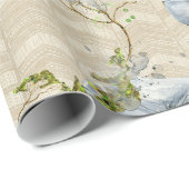 灰色ベビー象のアフリカのサバンナの野生動物 ラッピングペーパー (ロールコーナー)