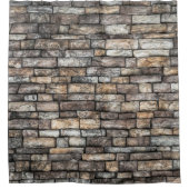 灰色ベージュ花崗岩の石壁スラブワーク シャワーカーテン (正面)