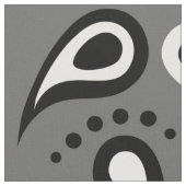 灰色ペイズリー織物 ファブリック (クローズアップ)