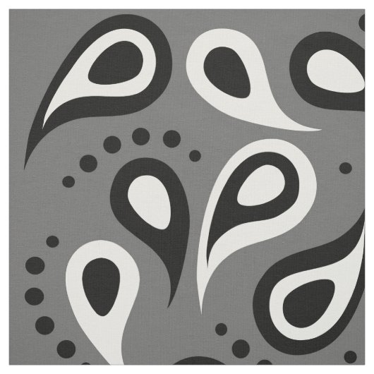 灰色ペイズリー織物 ファブリック (見本)