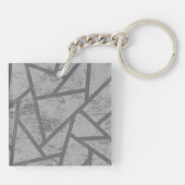灰色モザイク模様 キーホルダー (裏面)