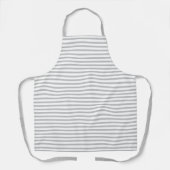 灰色モダンと白のストライプパターンエレガント エプロン (正面)