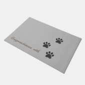 灰色モダンの抽象芸術を灰カスタム化 ドアマット (アングル)