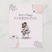 灰色モダンの美学は父の日が幸せだ ポストカード (正面)