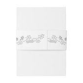 灰色モダンの葉招待状用帯 招待状ベリーバンド (裏面例)