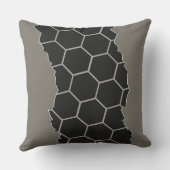 灰色モダンの黒い折れ模様 クッション (裏面)