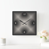 灰色モダンの スクエア壁時計 (ホーム)