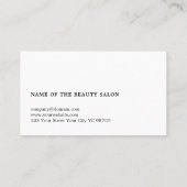 灰色モダンカッコいいの木製の白いシザーヘアスタイリスト 名刺 (裏面)