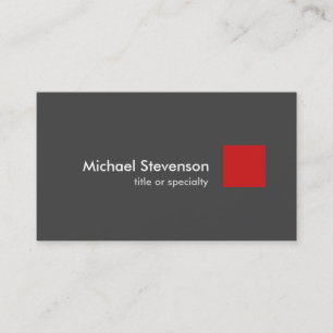 灰色モダンユニークスタイリッシュ赤 名刺