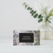 灰色モダン大理石ブラックシルバープロフェッショナルスクアール 名刺 (スタンド正面)