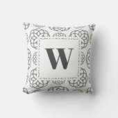 灰色モダン幾何学模様 クッション (正面)