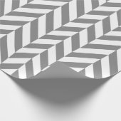 灰色モダン白ヘリンボーン包み紙 ラッピングペーパー (角)