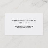 灰色モダン白大文字名刺 名刺 (裏面)