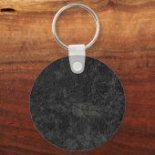 灰色ユニークの赤モノグラム名書道イニシャル キーホルダー (裏面)