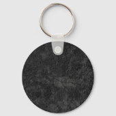 灰色ユニークの赤モノグラム名書道イニシャル キーホルダー (裏面)