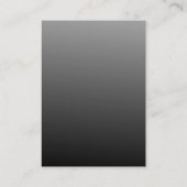 灰色ユニーク黒プレーンシンプルモノグラム 名刺 (裏面)