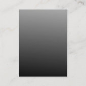 灰色ユニーク黒プレーンシンプルモノグラム 名刺 (裏面)