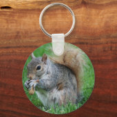 灰色リスのキーチェーン キーホルダー (正面)