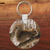 灰色リスのキーチェーン キーホルダー (正面)