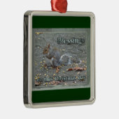 灰色リスのクリスマスシリーズ メタルオーナメント (右)