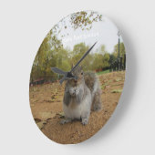 灰色リスのハイドパークロンドン。 ラージ壁時計 (傾斜)