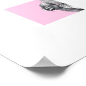 灰色リスの毛皮のスカーフを持つ赤いリス（梅） ポスター (角)