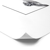 灰色リスの毛皮のスカーフを持つ赤いリス（雪） ポスター (角)