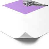 灰色リスの毛皮のスカーフを持つ赤いリス(Sumire) ポスター (角)