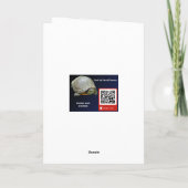 灰色リス幸せな休日グリーティングカード サンキューカード (裏面)