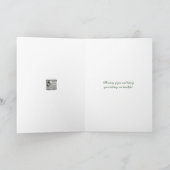 灰色リス幸せな休日グリーティングカード サンキューカード (内部)