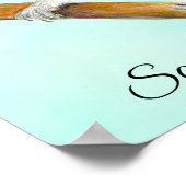 灰色リス鉛筆スケッチアートワーク ポスター (角)