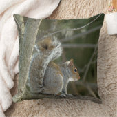 灰色リス クッション (ブランケット)