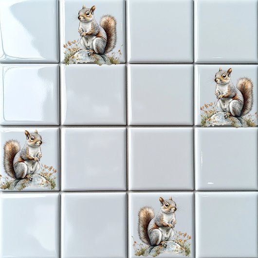 灰色リス タイル