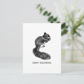 灰色リス ポストカード (スタンド正面)