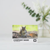 灰色リス 名刺 (スタンド正面)