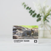 灰色リス 名刺 (スタンド正面)