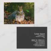 灰色リス – Bute Park, Cardiff, Wales, UK 名刺 (正面/裏面)